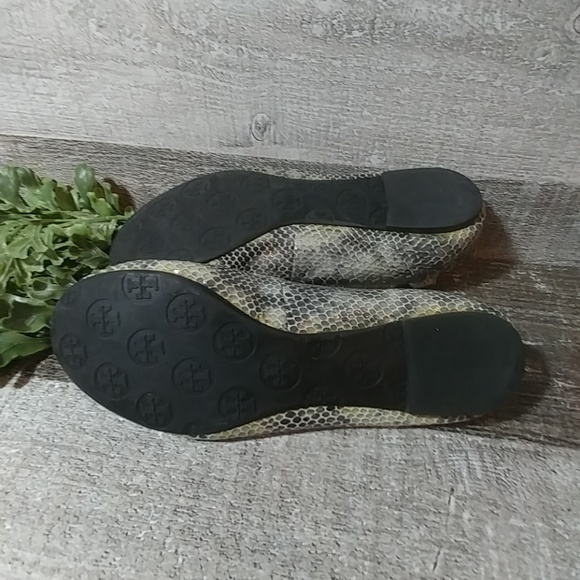 Tori Burch green crocodile ballet flats - Picture 6 of 11